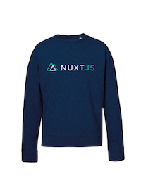 NuxtJS Sweatshirt Black Heather Blue